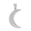 Sterling Silver Crescent Moon Pendant Necklace