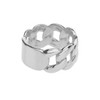 White Gold Personalized ID Engravable Cuban Link Band/Ring