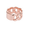 Rose Gold Personalized ID Engravable Cuban Link Band/Ring