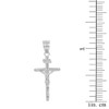 Solid White Gold INRI Cross Pendant Necklace ( 1.18")