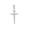 Sterling Silver Solid Cross Pendant Necklace ( 1.18")