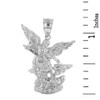 White Gold St Michael The Archangel Pendant Necklace (1.35")