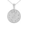 Sterling Silver USA Firefighter Medallion Pendant Necklace