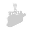 White Gold Syria Country Pendant Necklace