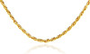 Gold Chains: Rope Solid Diamond Cut Gold Chain 1 mm