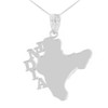 White Gold India Country Pendant Necklace