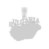 White Gold Bulgaria Country Pendant Necklace