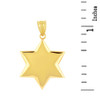 14K Solid Yellow Gold Star Pendant Necklace Earring Set