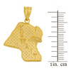 Solid Yellow Gold Country of Kuwait Geography Pendant Necklace