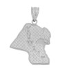 Solid White Gold Country of Kuwait Geography Pendant Necklace