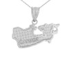 Sterling Silver Country of Canada Geography Pendant Necklace