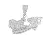 Sterling Silver Country of Canada Geography Pendant Necklace