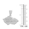 Sterling Silver Country of Czech Republic Geography Pendant Necklace