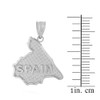 Sterling Silver Country of Spain Geography Pendant Necklace