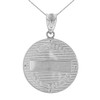 Sterling Silver Saint Joseph CZ Medallion Pendant Necklace  1.15" ( 29  mm)