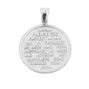 US Coast Guard Solid White Gold Coin Pendant Necklace