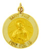 14K Gold Religious Pendants - The Saint Paul Pray For Us Yellow Gold Pendant