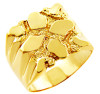 Men's Summit Solid Gold Nugget Ring