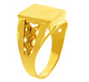 Men's Square Platform Solid Gold Signet Ring