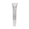 White Gold Micro Pave Modern Solitaire CZ Ring