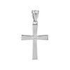 White Gold Diamond-Accented Cross Pendant Necklace