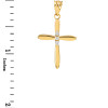 Elegant Gold Diamond Cross Pendant Necklace