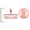 Rose Gold "MOM" Cubic Zirconia Pendant Necklace