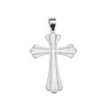 Sterling Silver High Polish Milgrain Cross Pendant Necklace