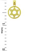 14k Yellow Gold Centered Jewish Star of David Charm Pendant