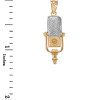 Two-Tone Gold Studio Microphone Pendant Necklace