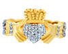 Gold Claddagh Rings with Diamonds .50 carats.  Available in 14k and 10k.
