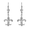 Sterling Silver Fleur-de-Lis Earrings