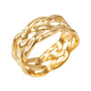 Gold Celtic Weave Wedding Band