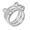 Sterling Silver Kitten Silhouette Stackable Ring Band