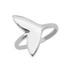 White Gold Whale Tail Ring