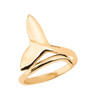 Yellow Gold Whale Tail Wrap Ring