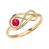 Ruby Rope Infinity Yellow Gold Ring