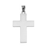 High Polish Elegant Cross White Gold Pendant Necklace