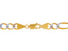 Gold Chains: Figaro Pave Two-Tone 10K Gold Chain 2.7 mm