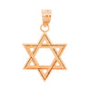 Rose Gold Milgrain Jewish Star of David Pendant Necklace