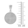 Sterling Silver Chartres Labyrinth Dainty Disc Medallion Pendant Necklace