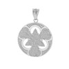 Sterling Silver Triquetra Circle Trinity Knot Irish Pendant Necklace