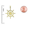 Yellow Gold Dharma Wheel Buddhism Symbol