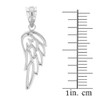 Sterling Silver Filigree Guardian Angel Wing Pendant Necklace