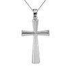 Solid White Gold Cross Pendant