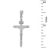 Sterling Silver Catholic INRI Jesus  of Nazareth Crucifix Pendant Necklace  1.62" (41 mm)