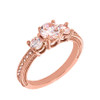 Rose Gold Diamond Very Elegant Engagement/Promise Ring