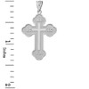 Solid White Gold Saint Nicholas Greek Orthodox IC XC NIKA Cross  Pendant Necklace (Large)