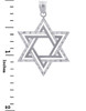 Jewish Charms and Pendants - Star Satin Silver Cross of David