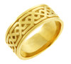 Yellow Gold Celtic Knot Men's Wedding Ring Band.  Available in your choice of 14k or 10k Gold.